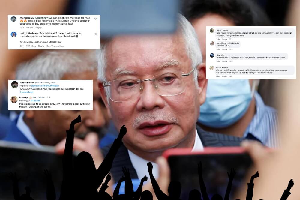 Najib dipenjarakan, netizen laung merdeka!