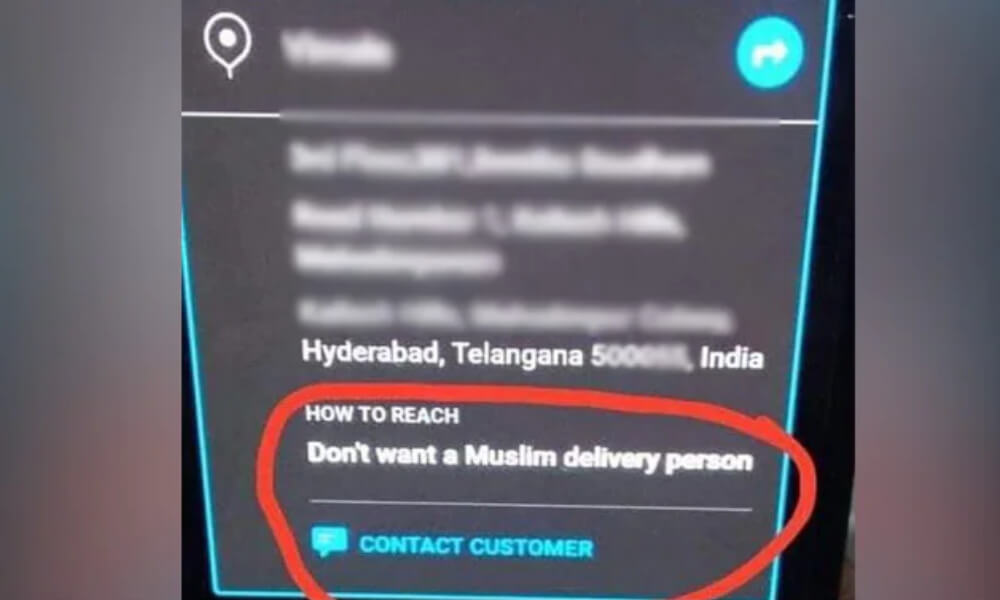Tidak mahu penghantar makanan Muslim, pengguna Swiggy dari Hyderabad, India, dikecam