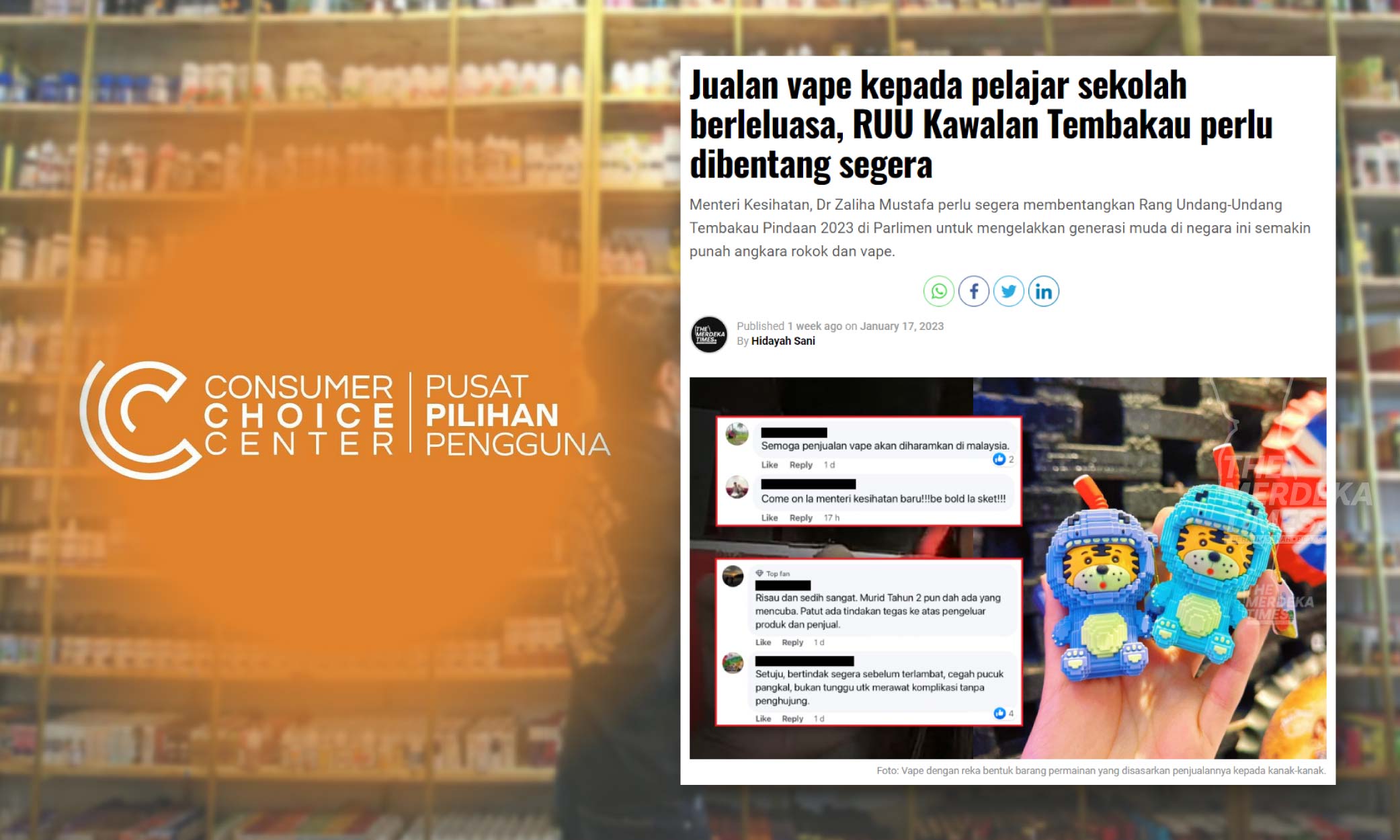 Segerakan undang-undang kawal selia penjualan produk vape!