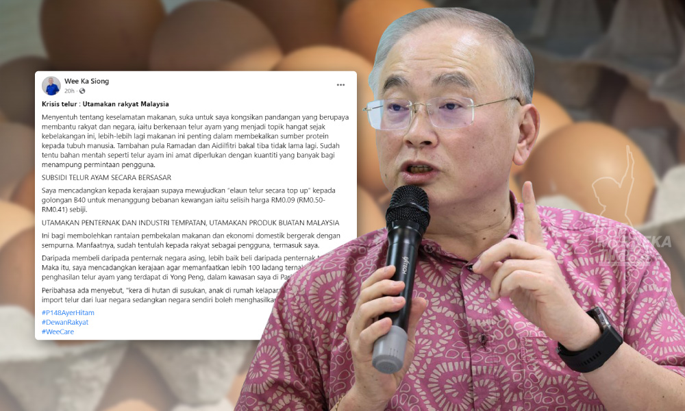 “Apa guna import telur sedangkan negara sendiri boleh hasilkan telur tempatan,” - Wee Ka Siong