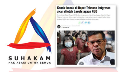 Suhakam harap tiada lagi kanak-kanak di depot imigresen