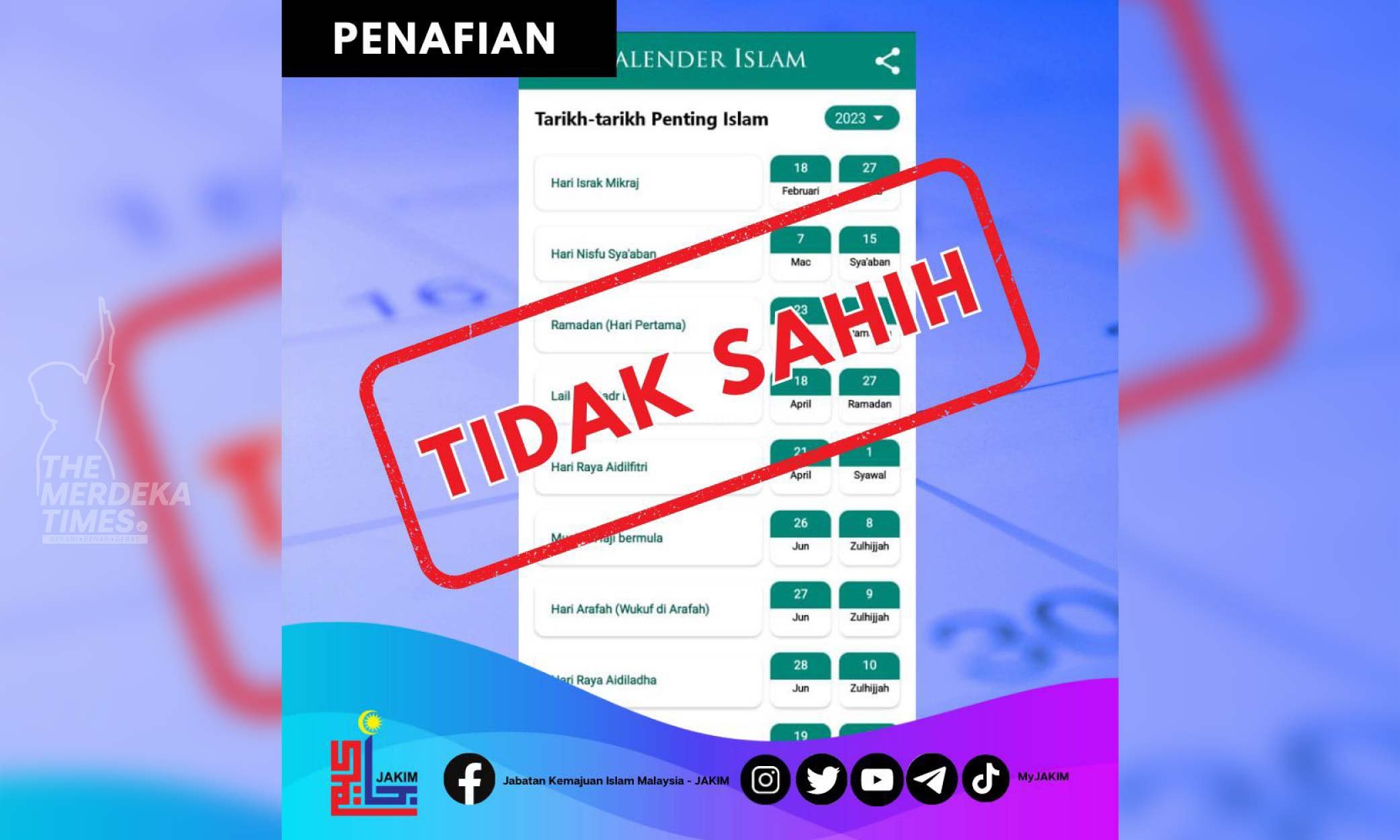 Jakim nafi sudah tetap tarikh 1 Syawal