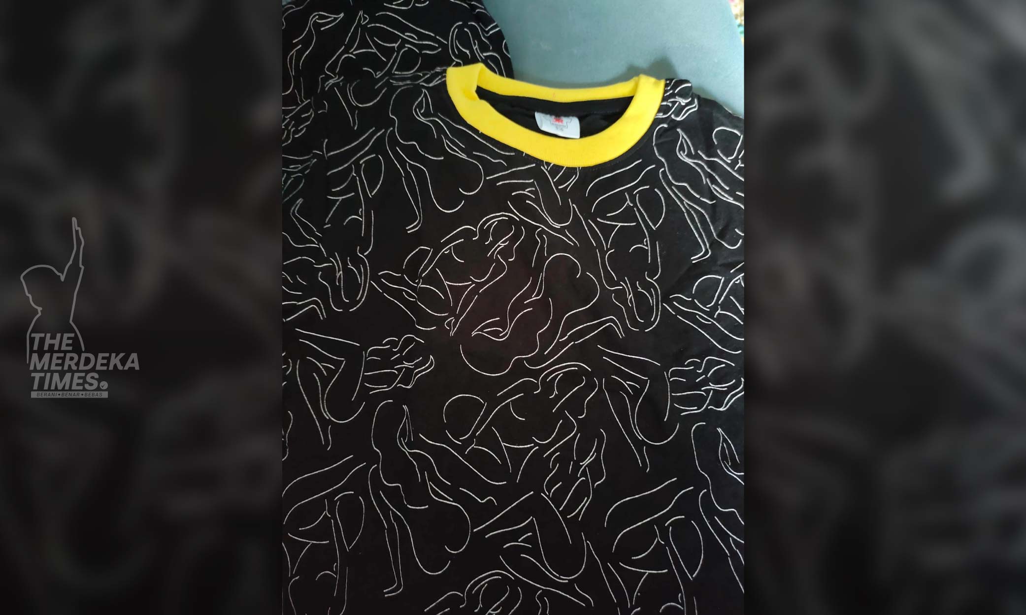 Disangka corak daun, gambar tidak senonoh dicetak pada baju kanak-kanak