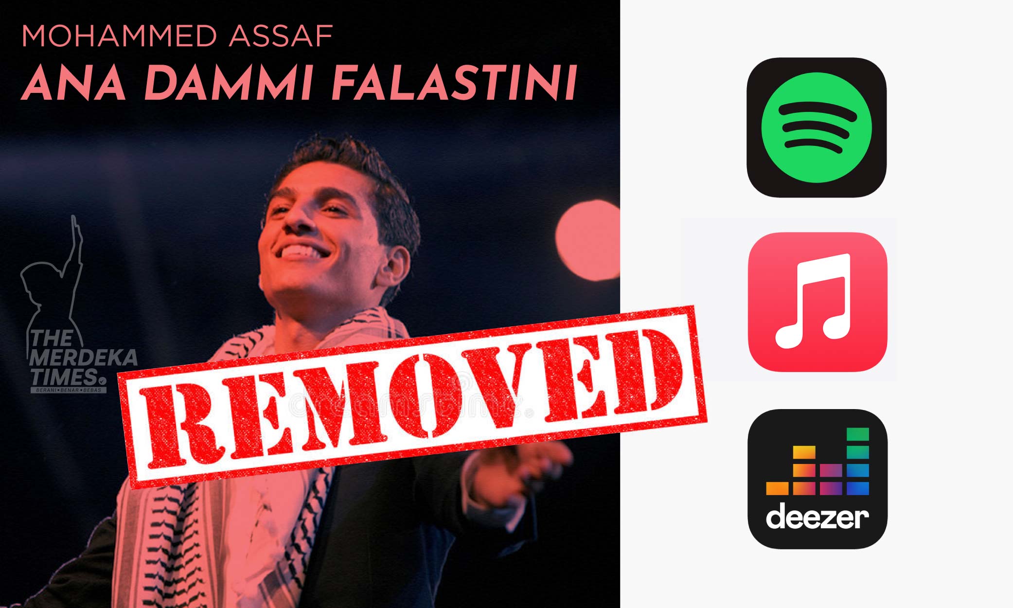 Lagu Palestin ‘Ana Dammi Falastini’ dialih keluar dari Spotify, platform penstriman muzik utama