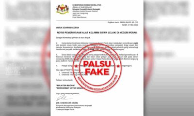 KKM nafi keluar notis pemeriksaan alat kelamin siswa lelaki IPT di Perak