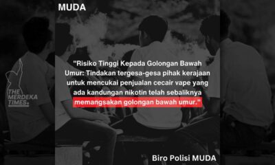 MUDA kesal masih tiada kawal selia cecair dan gel nikotin di Malaysia