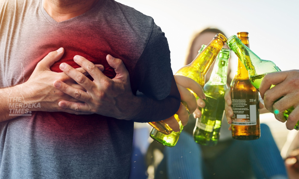 Minum arak tingkatkan risiko serangan jantung Kajian The