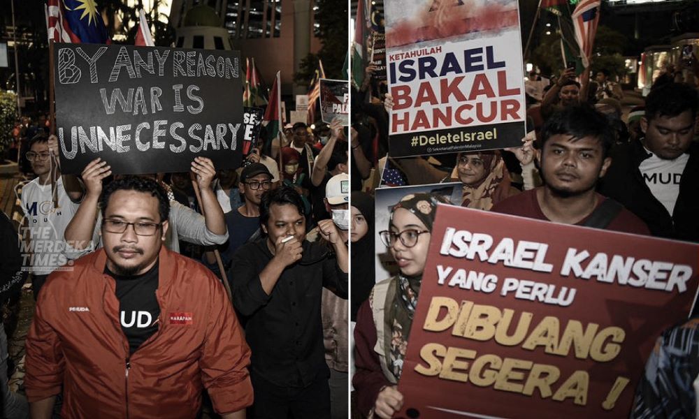 Kedutaan AS ‘dikepung’ lebih 100 peserta piket solidariti Palestin