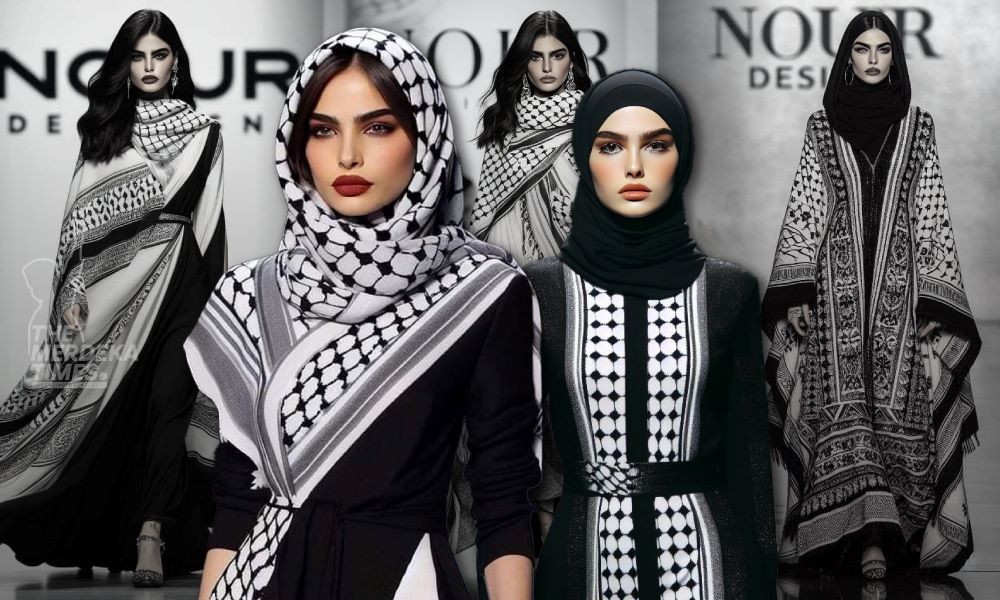 Inspirasi ‘keffiyyeh’, Pereka fesyen Mesir guna AI hasilkan koleksi fesyen solidariti Palestin