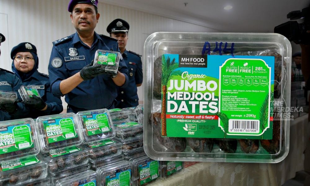 Dipercayai kurma dari Israel, JKDM rampas 73 pek 'Organic Jumbo Medjool Dates'